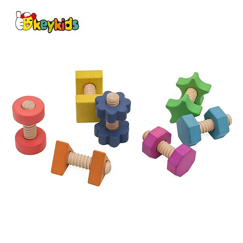 2021 Customize educational wood toy drill and screws for kids W03C038