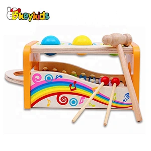 2019 new children wooden musical instrument,cheap hot selling wooden toy drum