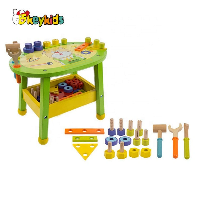 2020 Top sale diy preschool wooden toy tool table for children W03D134