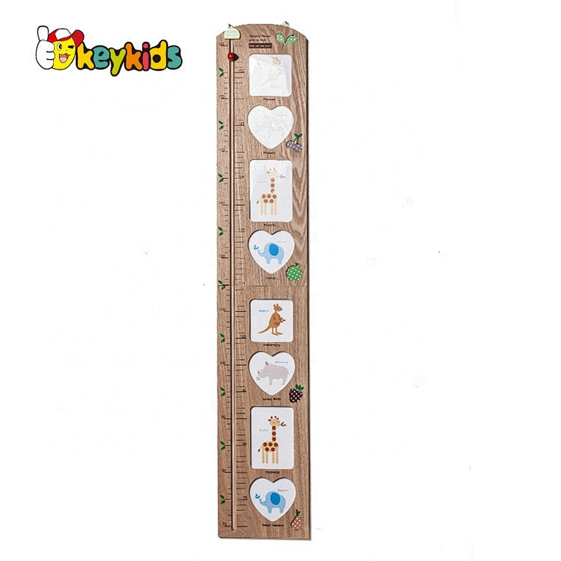 High quality height measure wooden child growth chart with customize W09C009