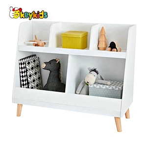 2020 New Sale White Wooden Toy Organizer With Bins For Baby Room W08C287