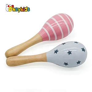 OEM/ODM Mini Wooden Toy Maracas For Babies W07I148
