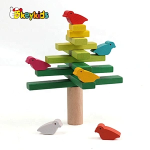 New popular educational blocks wooden balance tree game for kids W13D219