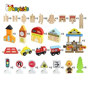 2020 New Arrival Small Train Track Set Wooden Toy For Children W04C190