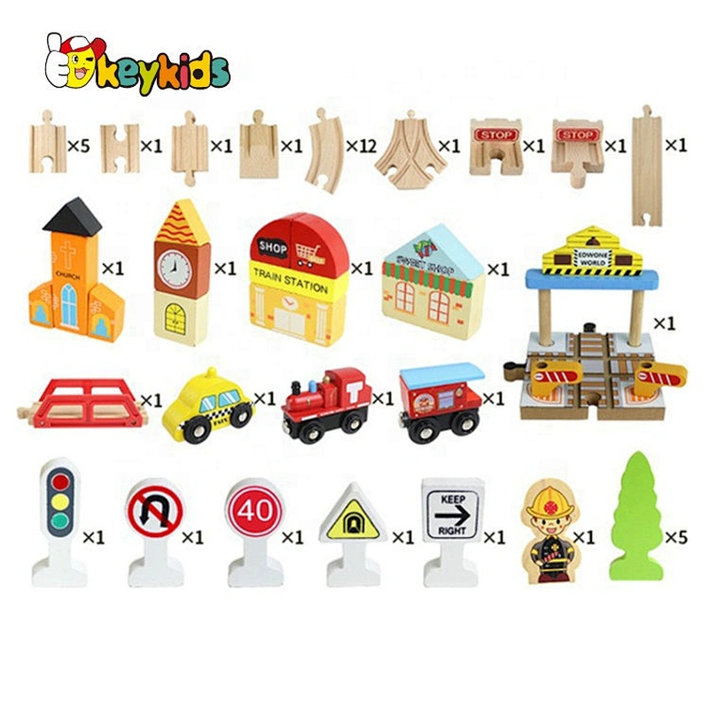 2020 New Arrival Small Train Track Set Wooden Toy For Children W04C190