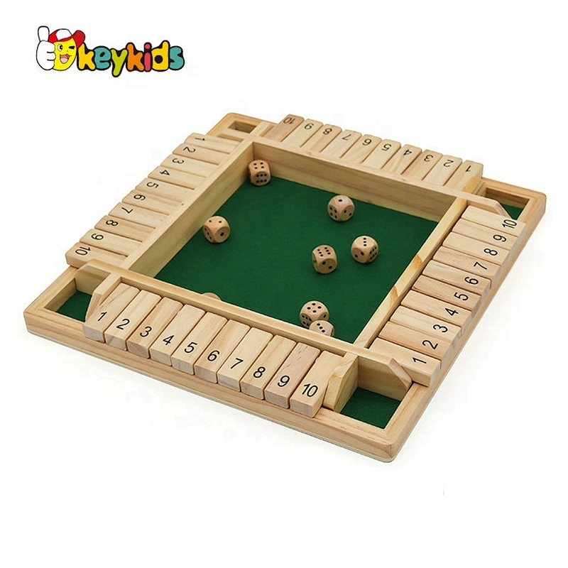 Educational Children Shut The Box Game Wooden Games Set W11A114