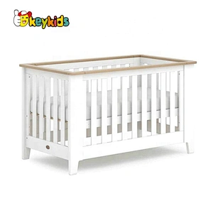 high quality white wooden baby playpen crib for wholesale W08E034