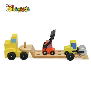 Most popular kids mini wooden truck with cars W04A457