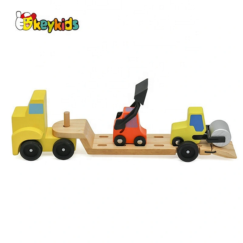 Most popular kids mini wooden truck with cars W04A457