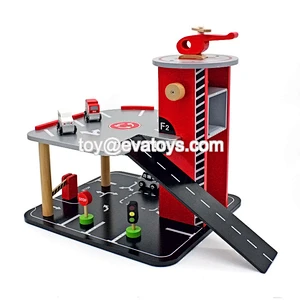 brand new children wooden car park toy for wholesale W04B029