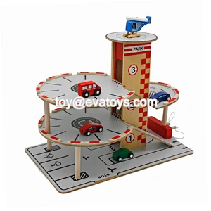 brand new children wooden car park toy for wholesale W04B029