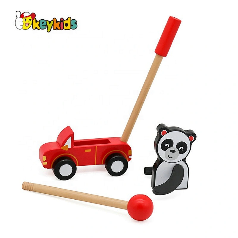 New hottest preschool wooden toddler walking toys for push along W05A026