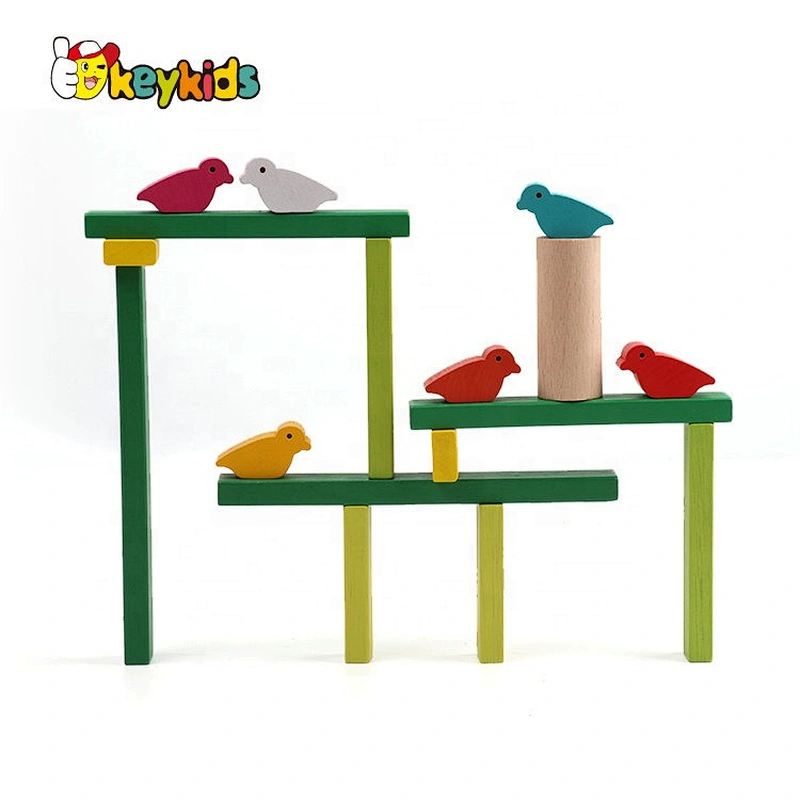 New popular educational blocks wooden balance tree game for kids W13D219