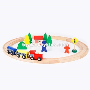 2020 New Arrival Small Train Track Set Wooden Toy For Children W04C190