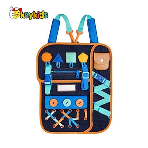 Toddlers Learning Backpack Sensory Activity Board with Buckles Zippers Snaps & Buttons W12D330
