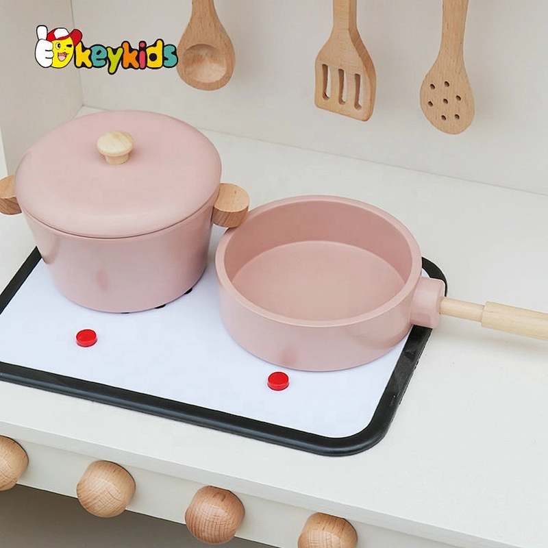 Customize elections stove wooden kids pink play kitchen for wholesale W10C601