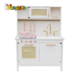 Customize elections stove wooden kids pink play kitchen for wholesale W10C601