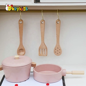 Customize elections stove wooden kids pink play kitchen for wholesale W10C601