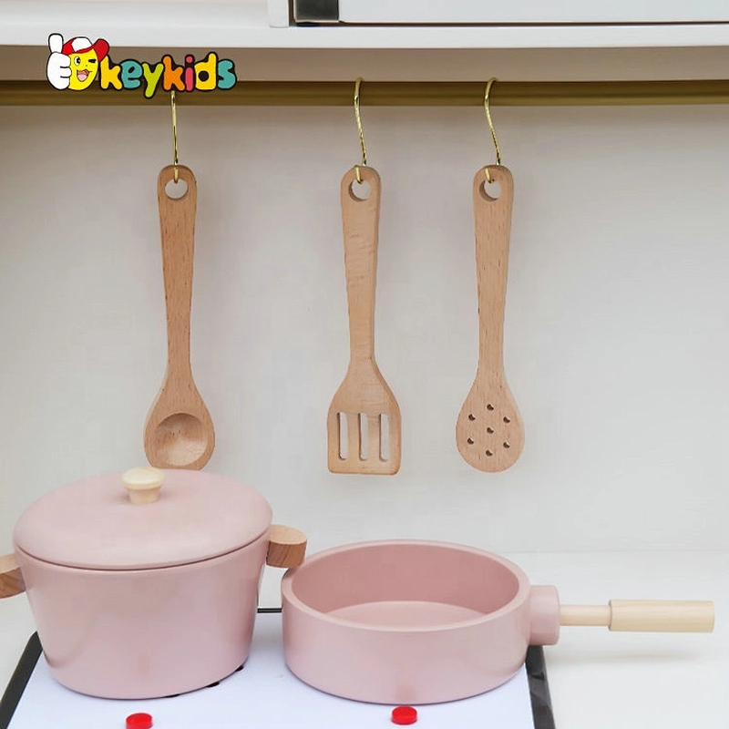 Customize elections stove wooden kids pink play kitchen for wholesale W10C601