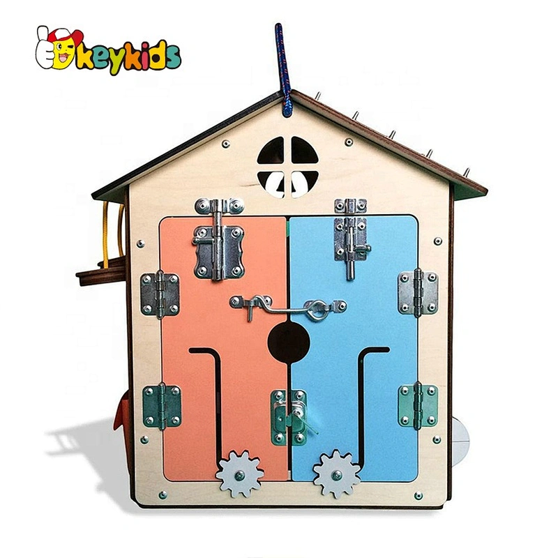 Early Education Toys wooden montessori busy board house for Kids W12D322
