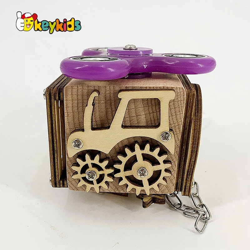 Early Education Toys Wooden Busy Cube Locking Game Montessori Educational Toys for Kids W12D320