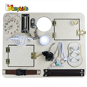 Customize Montessori Educational Busy wooden sensory board for toddlers W12D324