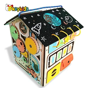 Early Education Toys wooden montessori busy board house for Kids W12D322