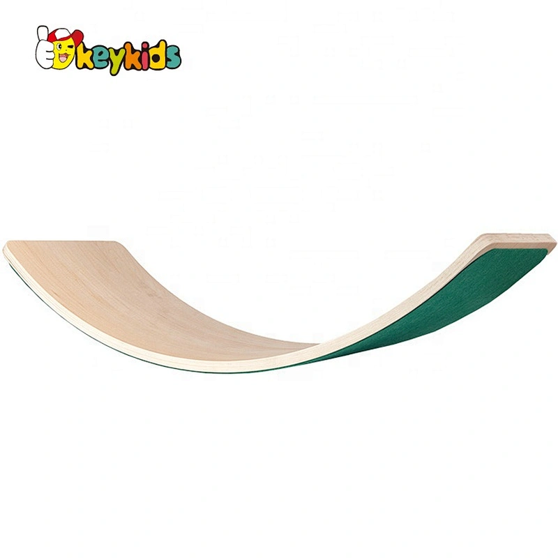 Top sale kids fitness sports wooden balance rocker with customize W01D028B