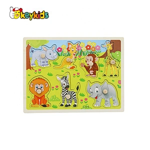 Customize 3d educational wooden alphabet matching puzzle for kids W14M241