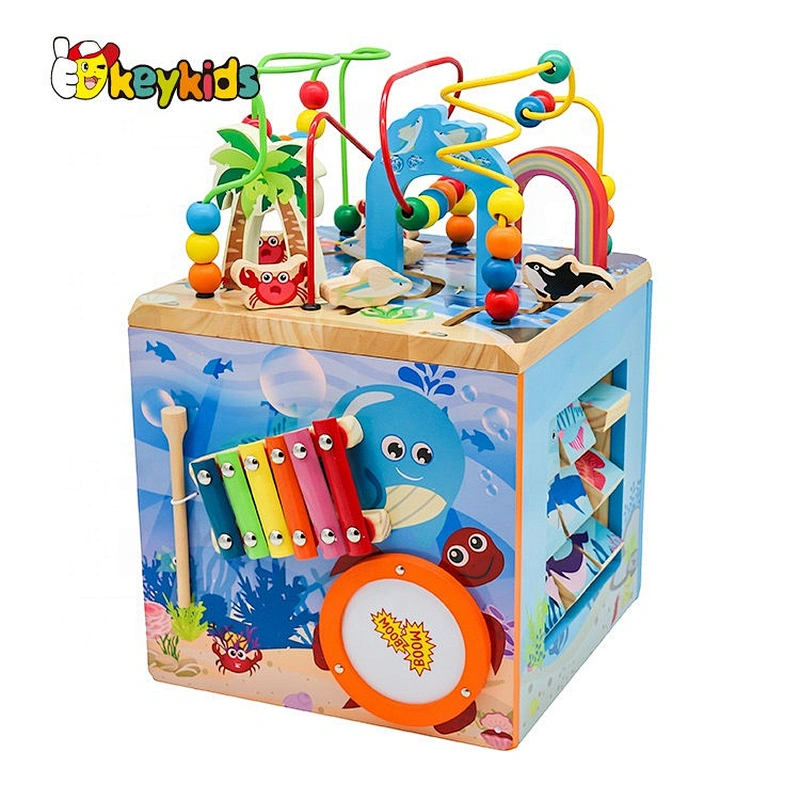 New design multi-function toys wooden toddler activity table for wholesale W12D065