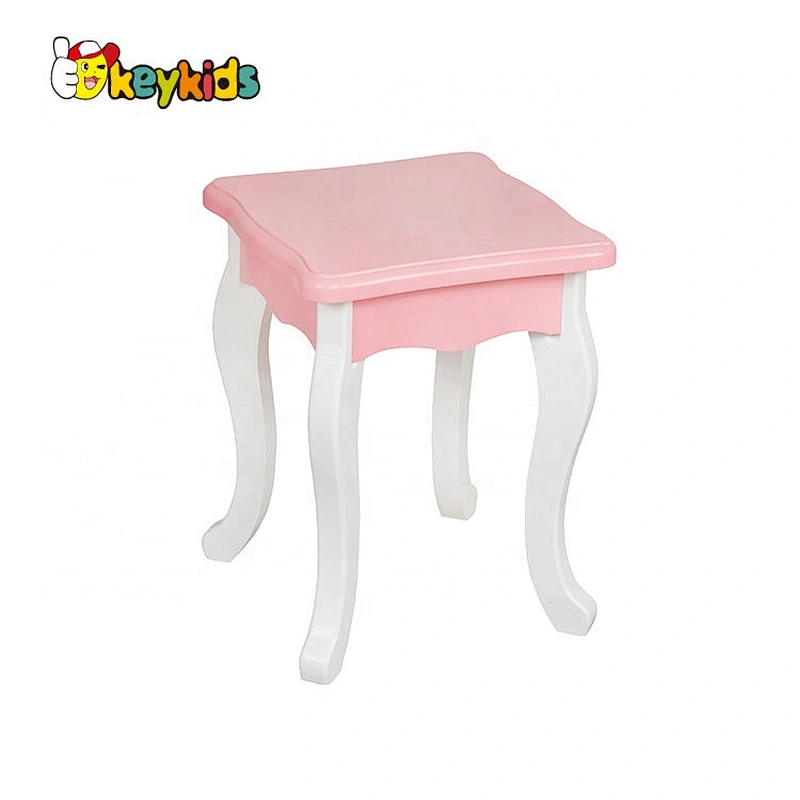 2021 New released pink wooden toy vanity table for girls W08H128A