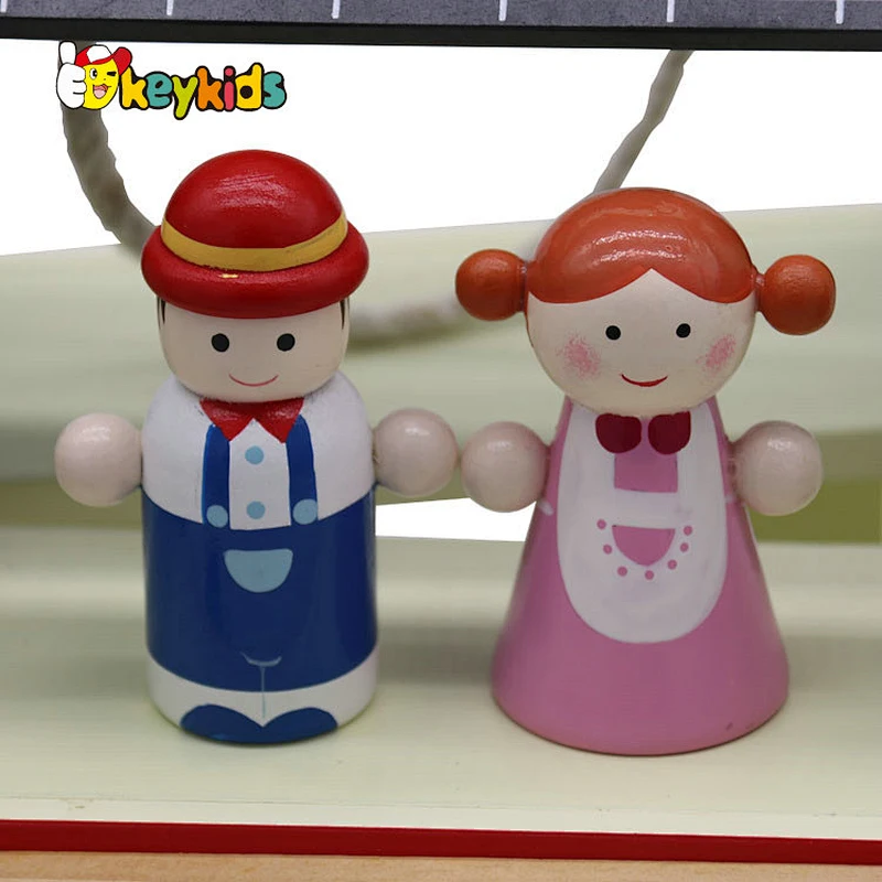 Factory Customize miniature play wooden farm toy set for kids W06A465