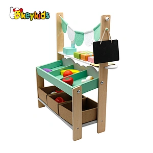 Customize kids pretend wooden fruit grocery store playsets for Age 3+ W10A119