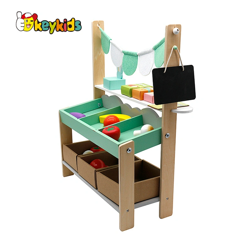 Customize kids pretend wooden fruit grocery store playsets for Age 3+ W10A119