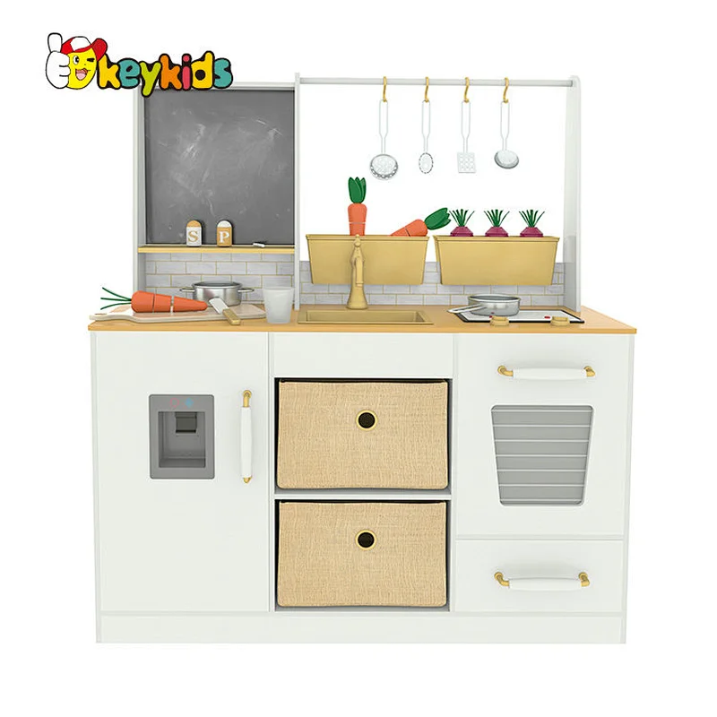 Customize simulation paly wooden farmhouse play kitchen for children W10C712