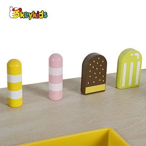 wholesale pretend paly wooden ice cream shop toy set for children W10A139