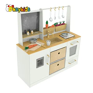 Customize simulation paly wooden farmhouse play kitchen for children W10C712