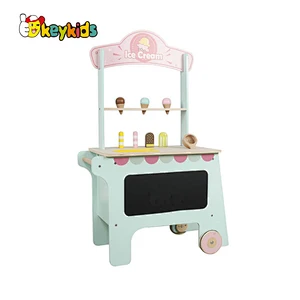 wholesale pretend paly wooden ice cream shop toy set for children W10A139