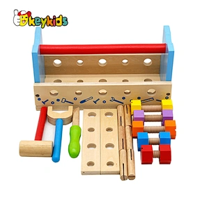 Customize pretend play workbench wooden tool box toy for kids W03D154