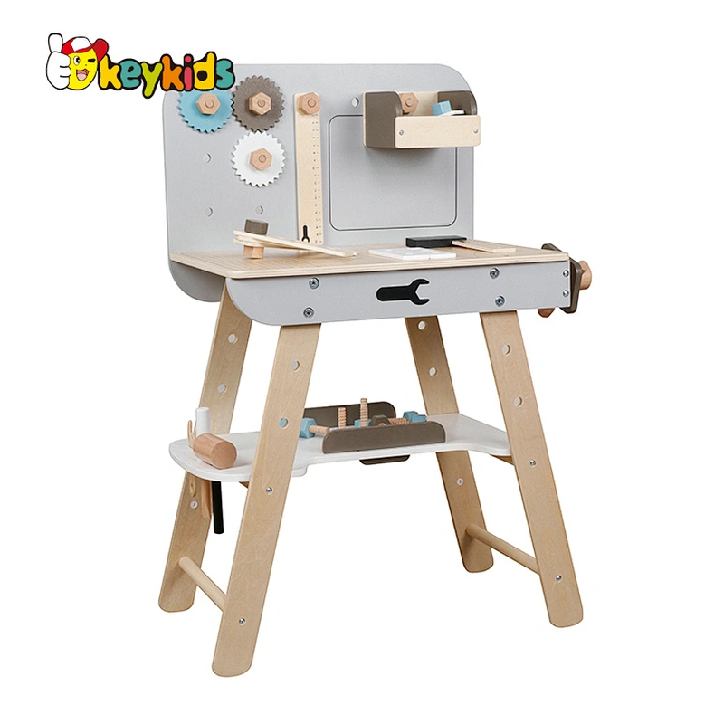Customize pretend play workshop wooden toy workbench for kids W03D140B