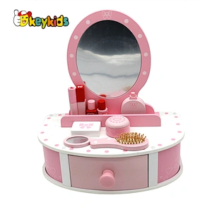 Fashion princess girls dresser set wooden makeup toy with mirror W08H183