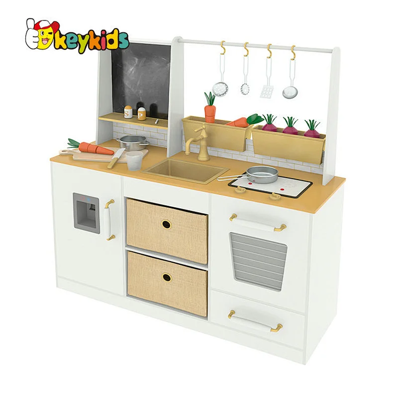 Customize simulation paly wooden farmhouse play kitchen for children W10C712