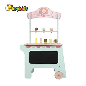 wholesale pretend paly wooden ice cream shop toy set for children W10A139
