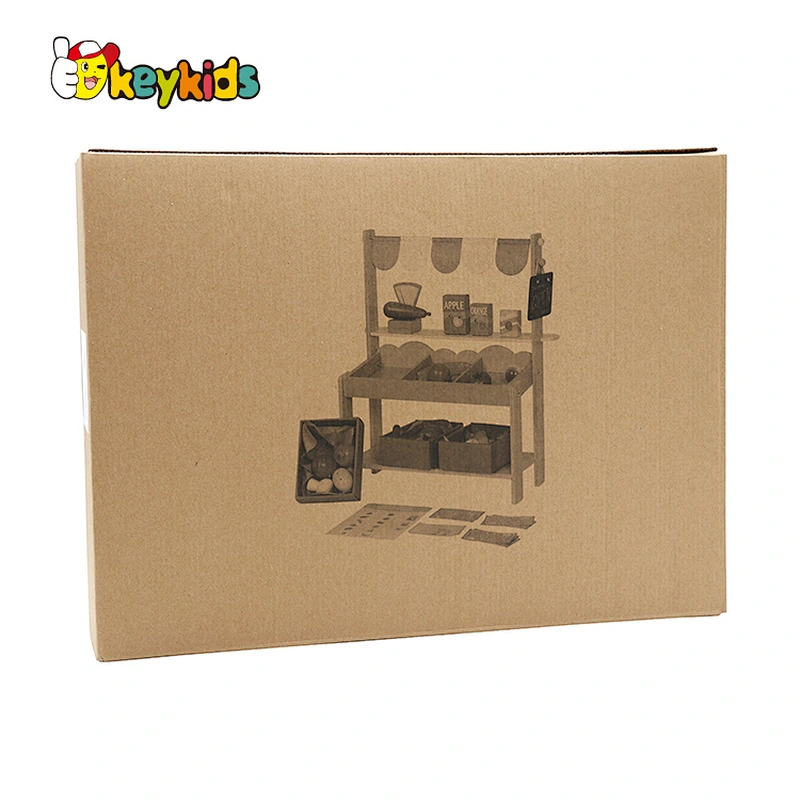 Customize kids pretend wooden fruit grocery store playsets for Age 3+ W10A119