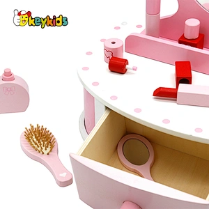 Fashion princess girls dresser set wooden makeup toy with mirror W08H183