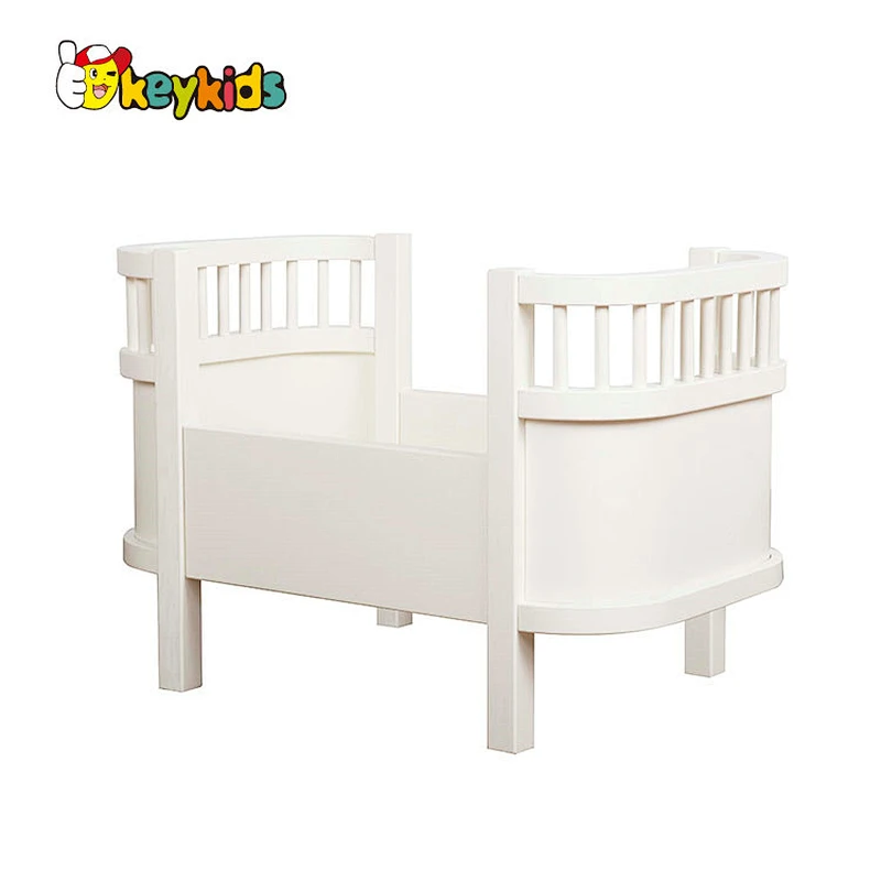 Classic design mini furniture toy wooden doll bed for kids pretend play W06B131B