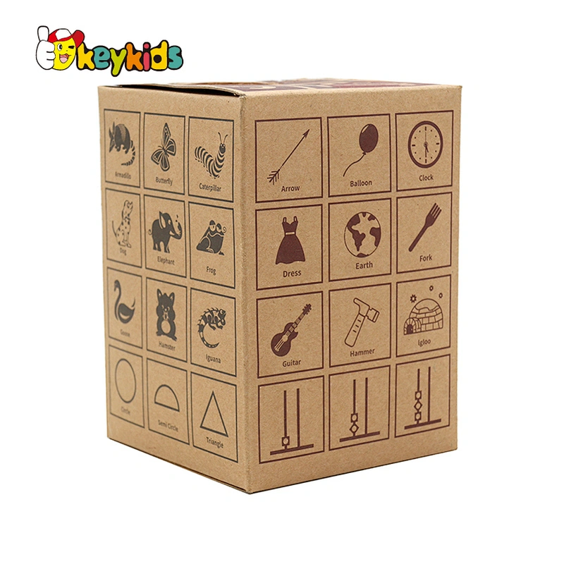 Montessori educational learning wooden abc blocks for kids W13D340