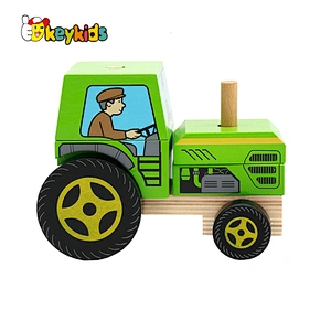 Customize educational engineering wooden wooden truck assemble toys for children W04A550