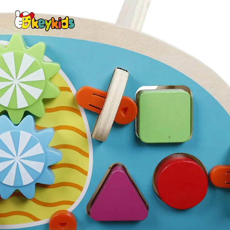 New design multifunctional play wooden activity walker toy for toddler W16E186