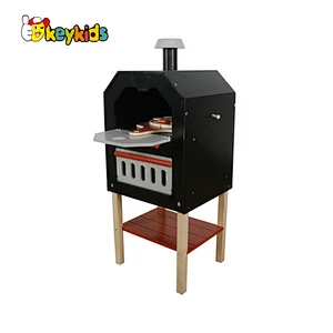 Hot selling pretend play wooden toy pizza oven set for kids W10D400